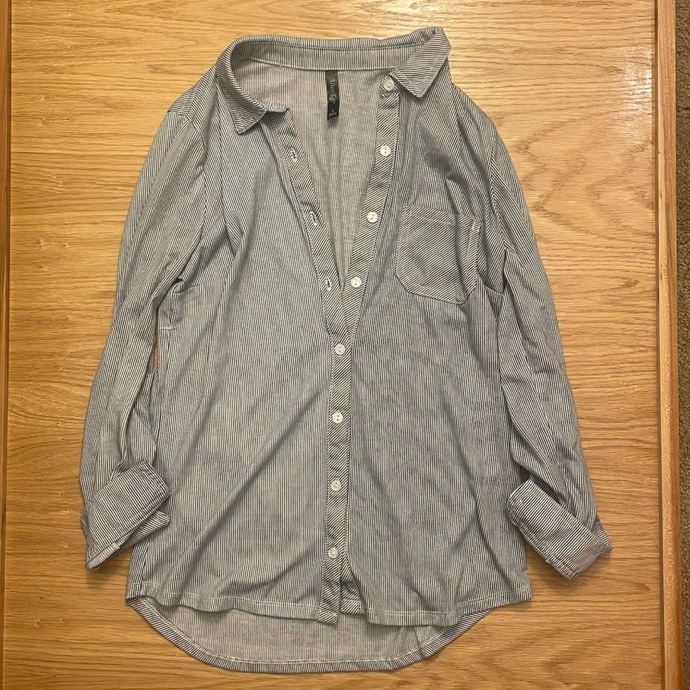 Striped button up